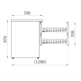 SALADETTE 368 L 6 TIROIRS GN 1/1 INT/EXT INOX AFI