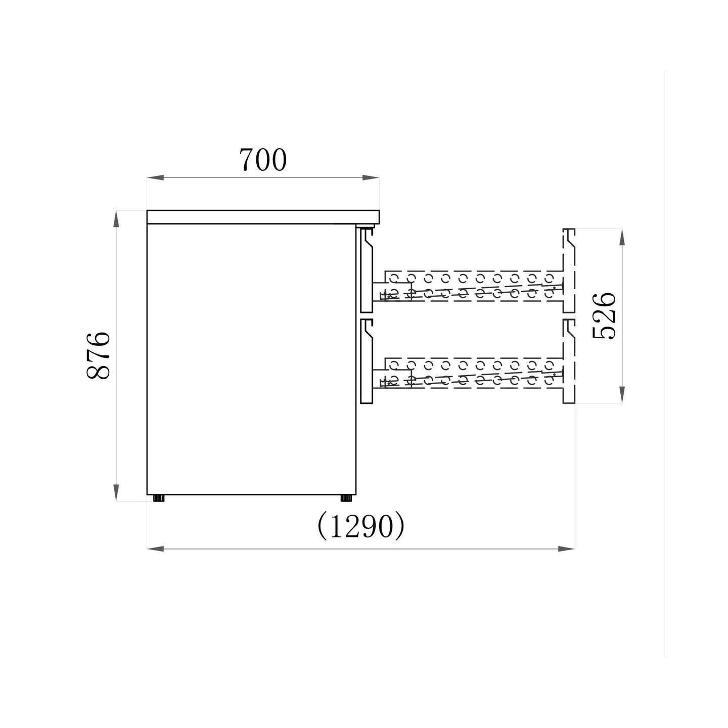 SALADETTE 368 L 6 TIROIRS GN 1/1 INT/EXT INOX AFI