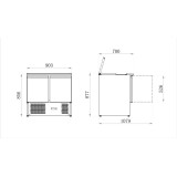 SALADETTE 240 L 2 PORTES INT/EXT INOX SÉRIE STAR AFI