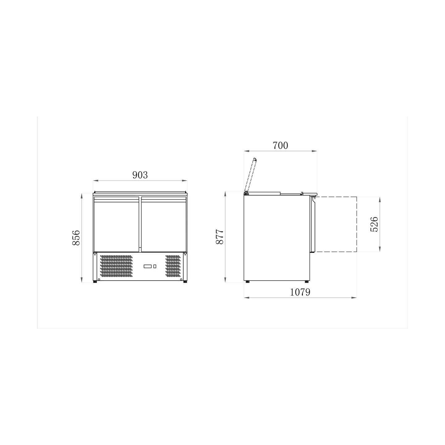 SALADETTE 240 L 2 PORTES INT/EXT INOX SÉRIE STAR AFI