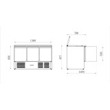 SALADETTE 368 L 2 PORTE INT/EXT INOX  SÉRIE STAR AFI