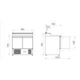 SALADETTE 240 L 2 PORTES INT/EXT INOX  SÉRIE STAR AFI