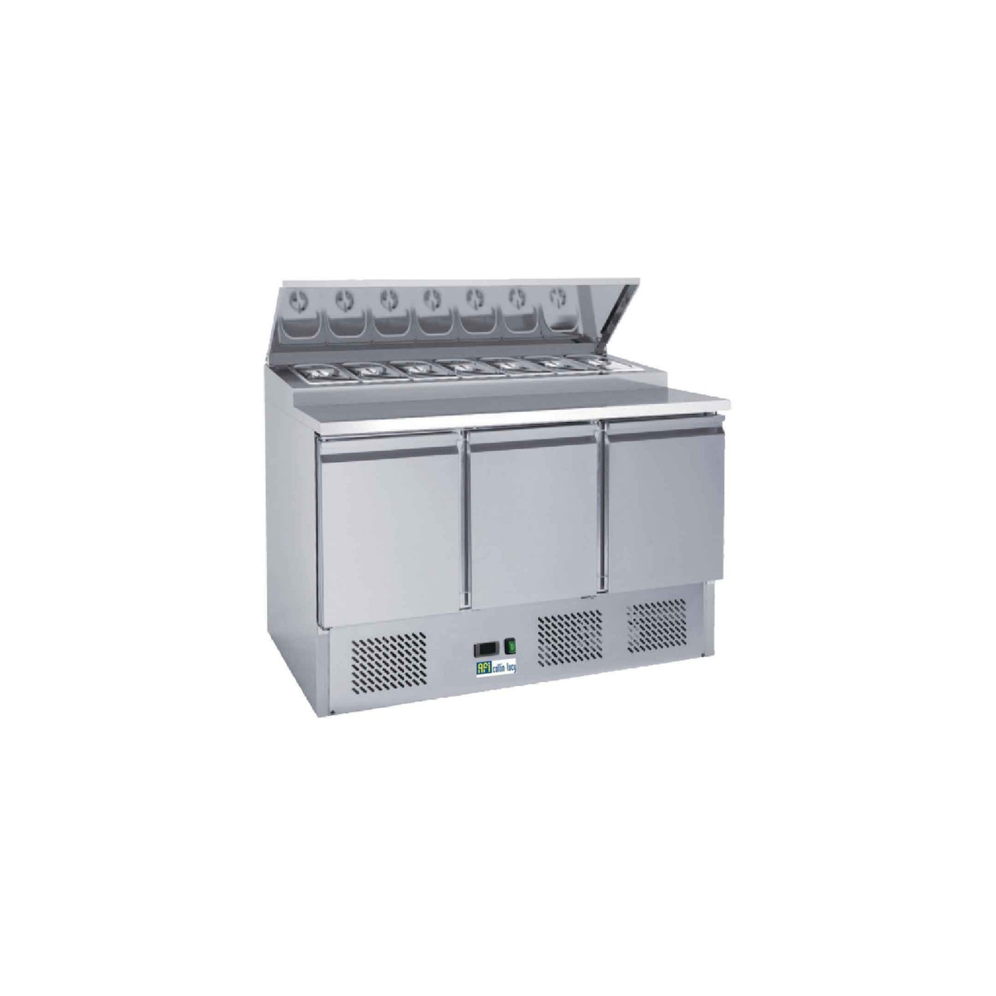 SALADETTE 392 L 3 PORTES 8 bacs GN 1/6 INT/EXT INOX SÉRIE STAR AFI