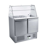 SALADETTE VITRE DROITE 240 L 2 PORTES INT/EXT INOX SÉRIE STAR AFI