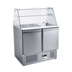SALADETTE VITRE DROITE 240 L 2 PORTES INT/EXT INOX SÉRIE STAR AFI