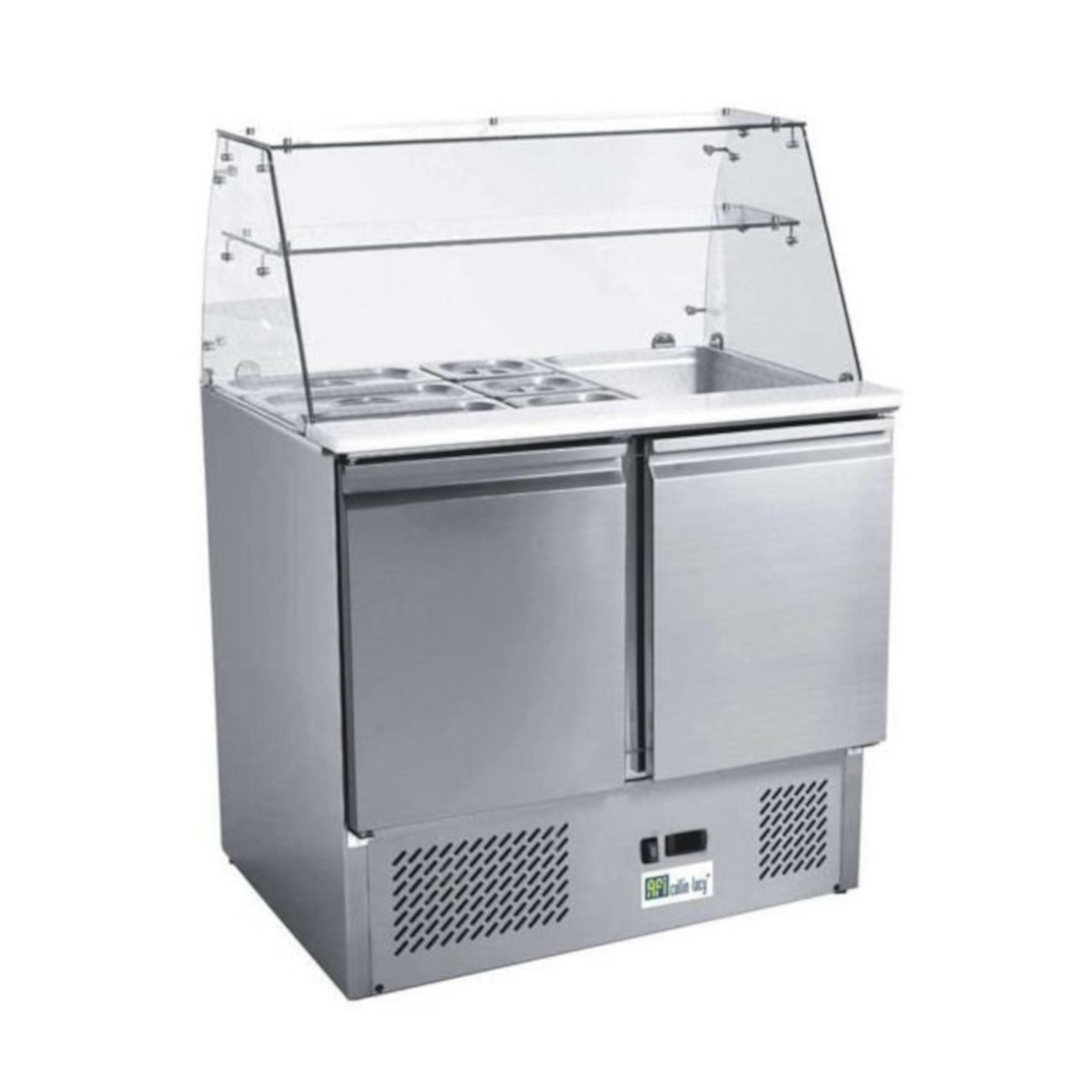SALADETTE VITRE DROITE 240 L 2 PORTES INT/EXT INOX SÉRIE STAR AFI