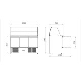 SALADETTE VITRE DROITE 368 L 3 PORTES INT/EXT INOX SÉRIE STAR AFI