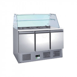 SALADETTE VITRE DROITE 368 L 3 PORTES INT/EXT INOX SÉRIE STAR AFI