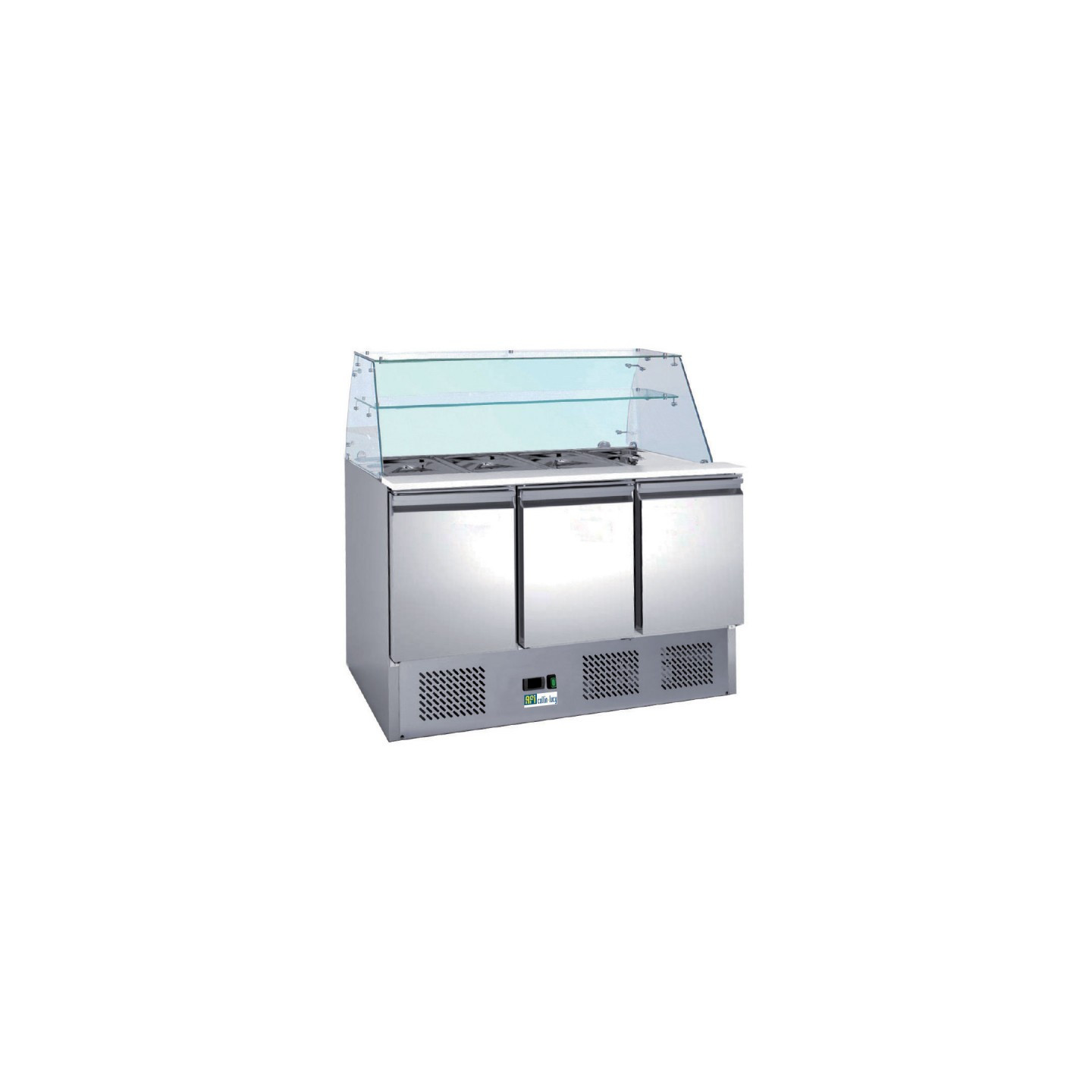 SALADETTE VITRE DROITE 368 L 3 PORTES INT/EXT INOX SÉRIE STAR AFI