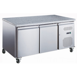 Table réfrigérée 390 LITRES POSITIVE 2 PORTES + PLAN GRANIT Série STAR AFI