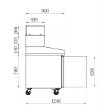 Meuble à pizza réfrigéré avec vitrine 2 portes 390 litres AFI collin-lucy