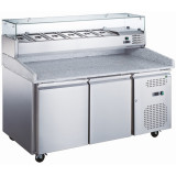 Meuble à pizza réfrigéré avec vitrine 2 portes 390 litres AFI collin-lucy