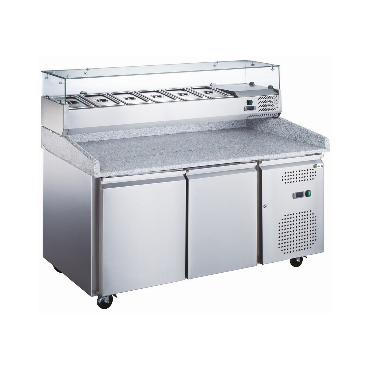 Meuble à pizza réfrigéré avec vitrine 2 portes 390 litres AFI collin-lucy