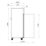 Armoire réfrigérée positive 1 porte 600L INOX AFI Collin-Lucy