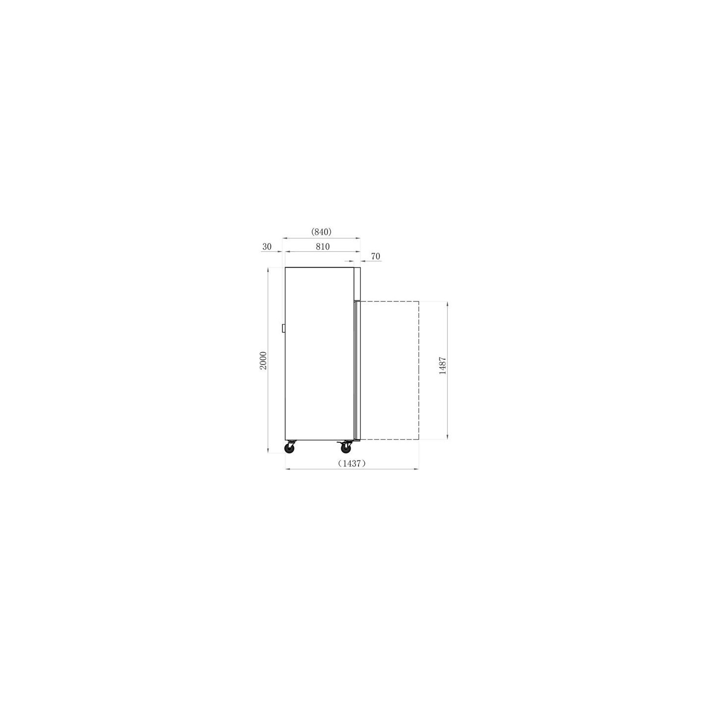 Armoire réfrigérée positive 1 porte 600L INOX AFI Collin-Lucy