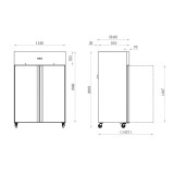Armoire réfrigérée positive 2 portes 1200L INOX AFI Collin-Lucy