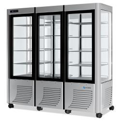 Vitrine réfrigérée positive Triple Fixe/Rotative/Fixe 1200L SCAIOLA