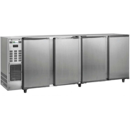 Arrière bar inox 521L 4portes pleines Groupe logé AFI Collin-Lucy
