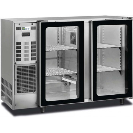 Arrière bar inox 229L 2portes vitrées Groupe logé AFI Collin-Lucy