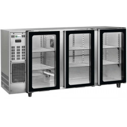 Arrière bar inox 390L 3portes vitrées Groupe logé AFI Collin-Lucy