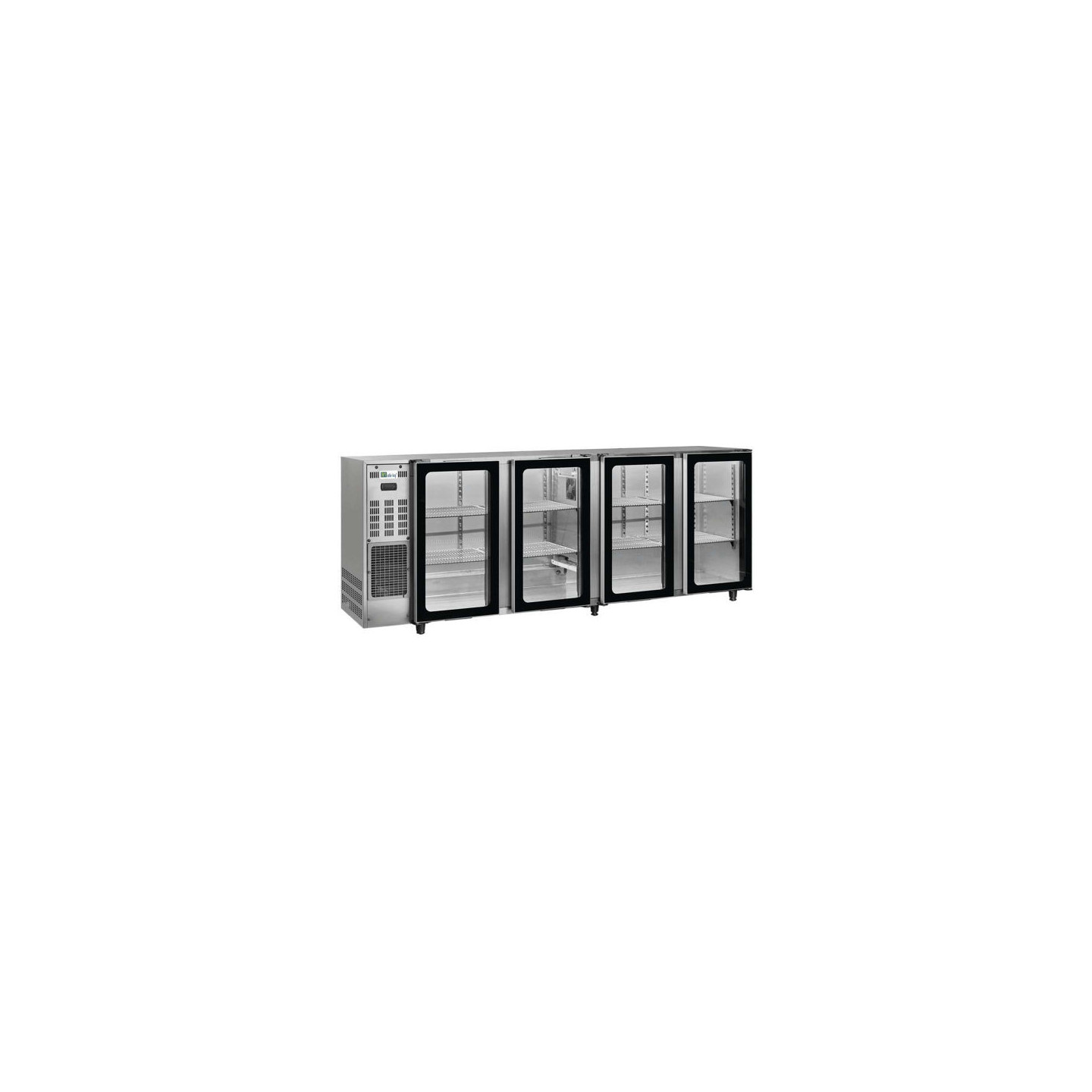 Arrière bar inox 521L 4portes vitrées Groupe logé AFI Collin-Lucy
