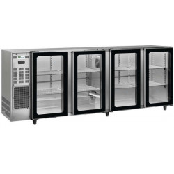 Arrière bar inox 622L 4portes vitrées Groupe logé AFI Collin-Lucy
