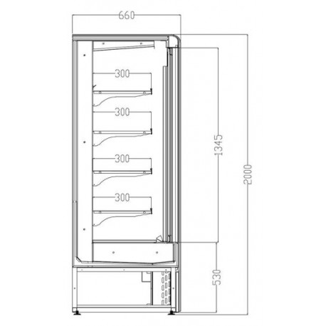 Vitrine réfrigérée murale 460L 2 portes battantes AFI Collin-Lucy