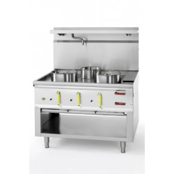 Fourneau wok 3 Bruleurs Avec Rideau D’eau ASIA II CR  BERTRAND