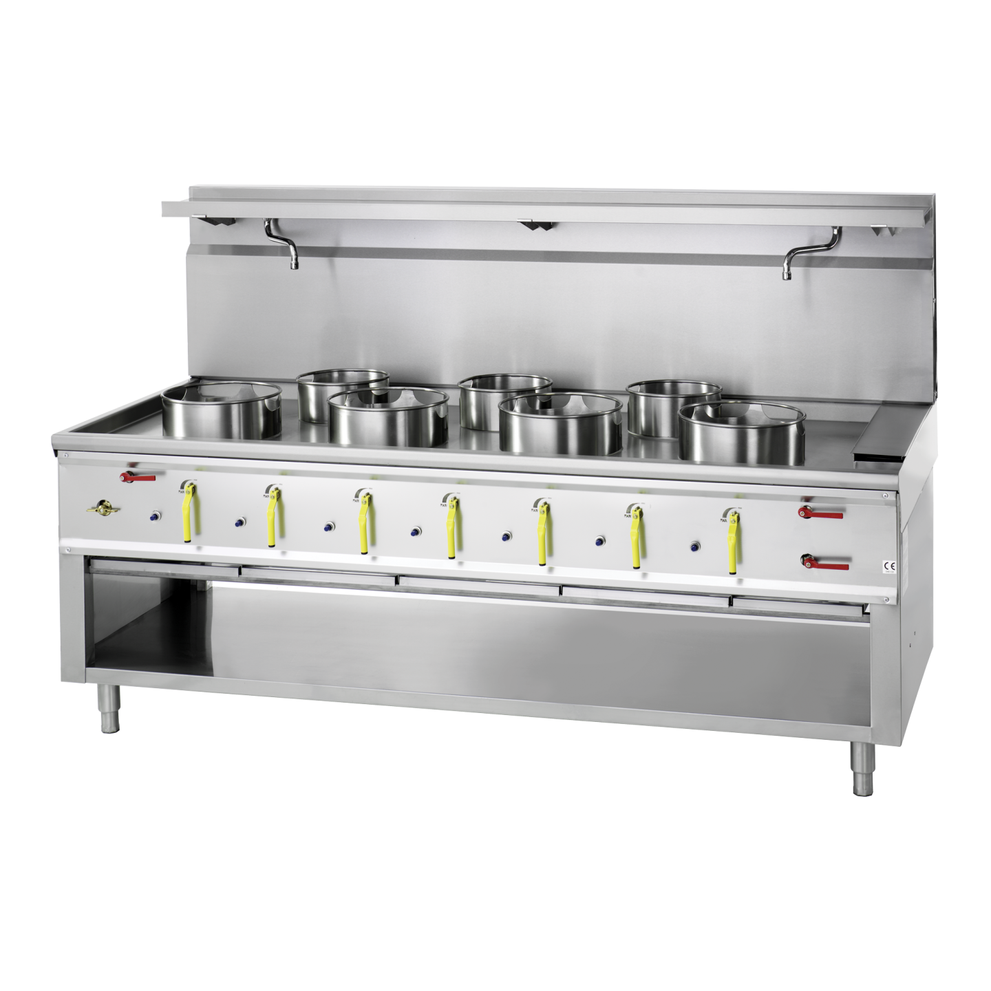 Fourneau wok 7 Bruleurs Avec Rideau D’eau ASIA II CR  BERTRAND