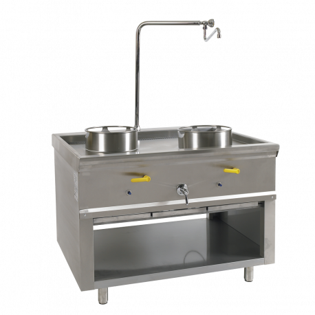 Fourneau wok 2 Bruleurs ASIA IV-CE  BERTRAND