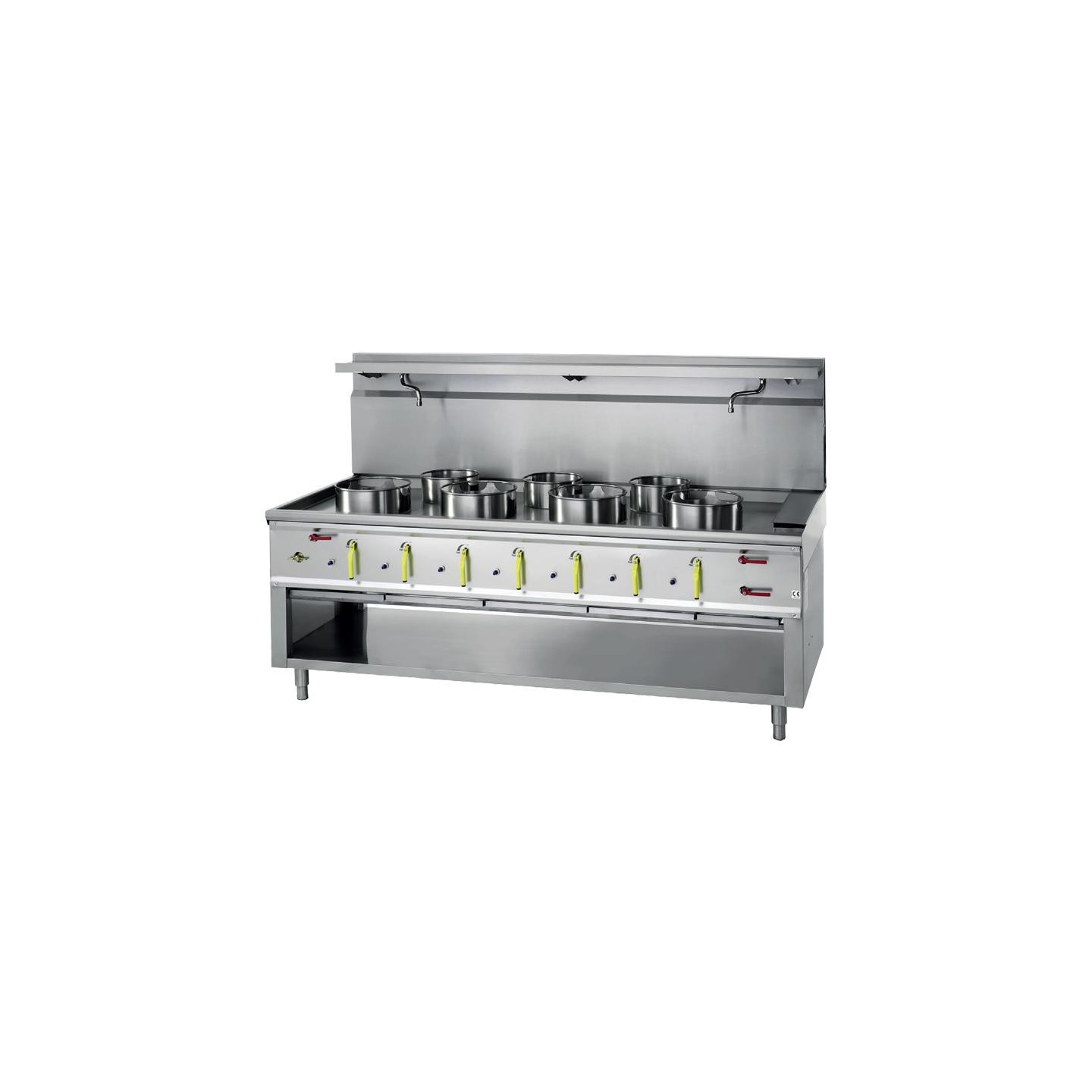 Fourneau wok 6 Bruleurs Avec Rideau D’eau ASIA II CR  BERTRAND