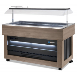 Buffet réfrigéré central avec cuve pour bacs GN1/1 SCAIOLA