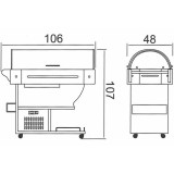 Buffet réfrigéré chariot avec cuve SCAIOLA