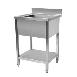Plonge inox 1 bac P.600mm
