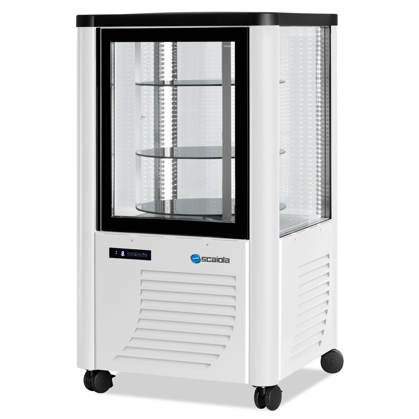 Vitrine réfrigérée positive Rotative 230L 4 faces vitrées SCAIOLA
