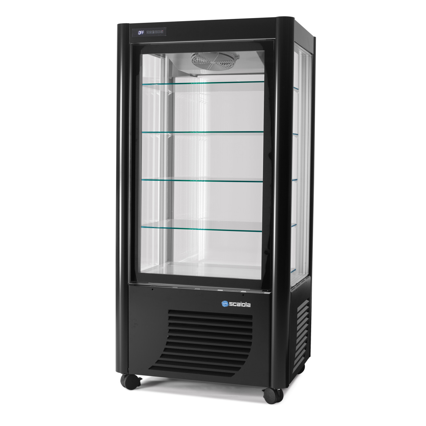 Vitrine réfrigérée négative ventilée 540L 4 faces vitrées SCAIOLA