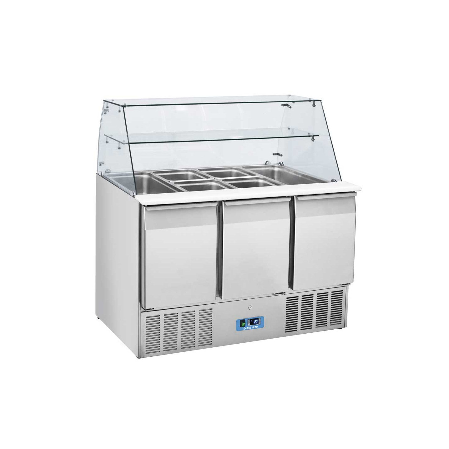 Saladette vitrine réfrigérée 3 Portes