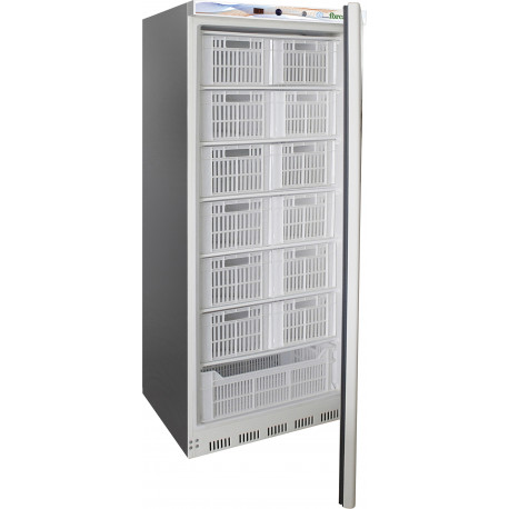 Armoire réfrigérée à cagettes négative 555L Statique en tôle peinte en blanc Forcar