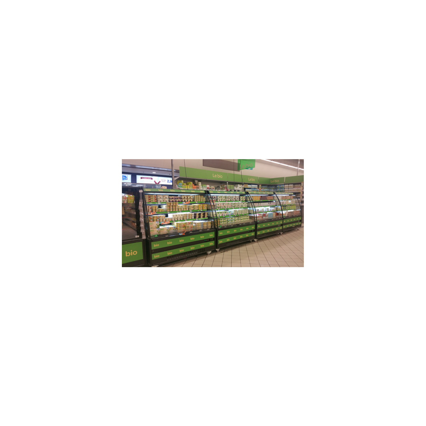 Vitrine réfrigérée semi-murale CRONUS PLUS L.2560mm Profondeur 855mm MAFIROL