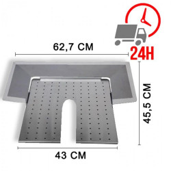 Plateau inox perforé pour machine kebab Gurden