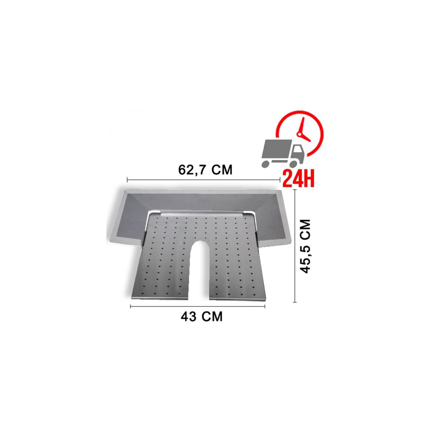 Plateau inox perforé pour machine kebab Gurden