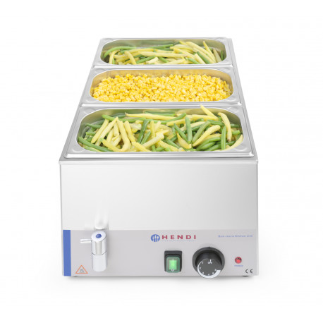 BAIN-MARIE GN 1/1 AVEC ROBINET DE VIDANGE HENDI