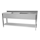 Plonge inox professionnelle 2 bacs et 2 égouttoirs-mondialchr.com