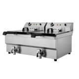 Friteuse électrique double 2 x 10 litres professionnelles cuistance-mondialchr.com