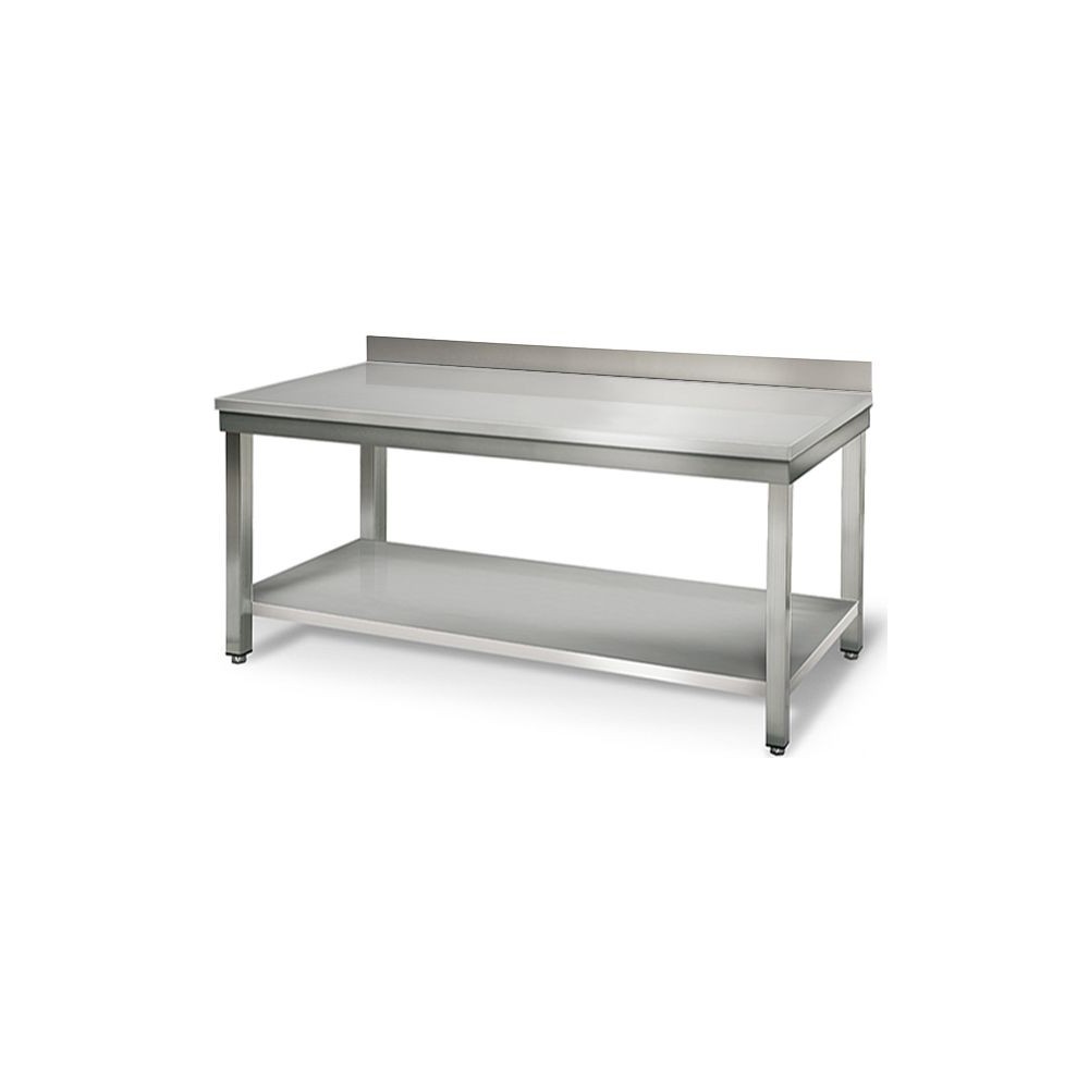 Table de travail professionnelle inox adossée 1000mm-mondialchr.com