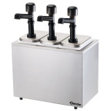Pompe à sauce pour restaurant 3 récipients de 3.3Litres Bartscher-mondialchr.com