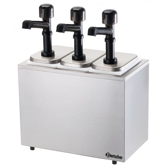Pompe à sauce pour restaurant 3 récipients de 3.3Litres Bartscher-mondialchr.com