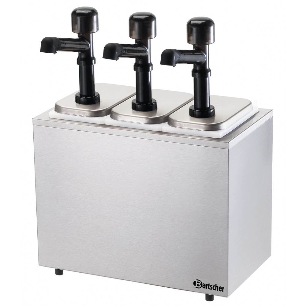 Pompe à sauce pour restaurant 3 récipients de 3.3Litres Bartscher-mondialchr.com