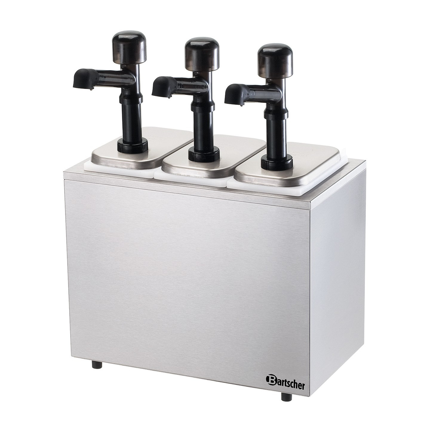 Pompe à sauce pour restaurant 3 récipients de 3.3Litres Bartscher-mondialchr.com