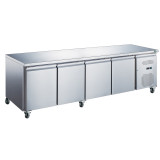 Table réfrigérée sans dosseret 4 portes P.600mm